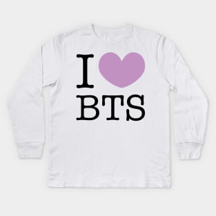 I love BTS Kids Long Sleeve T-Shirt